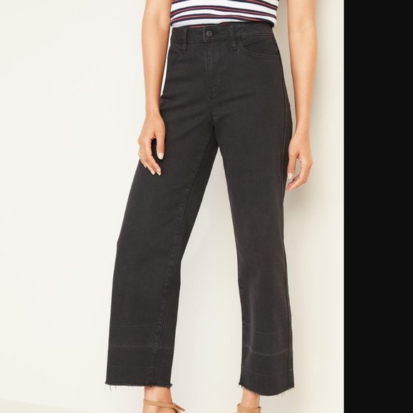 Old Navy Denim - Old Navy High Rise Wide Leg Released Hem Jeans